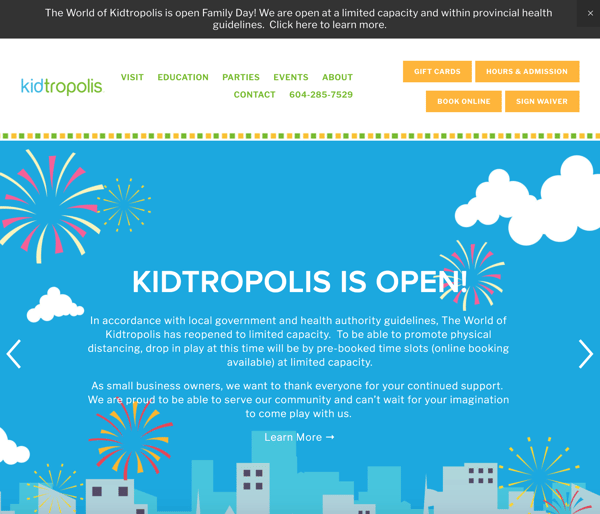 Kidtropolis Website