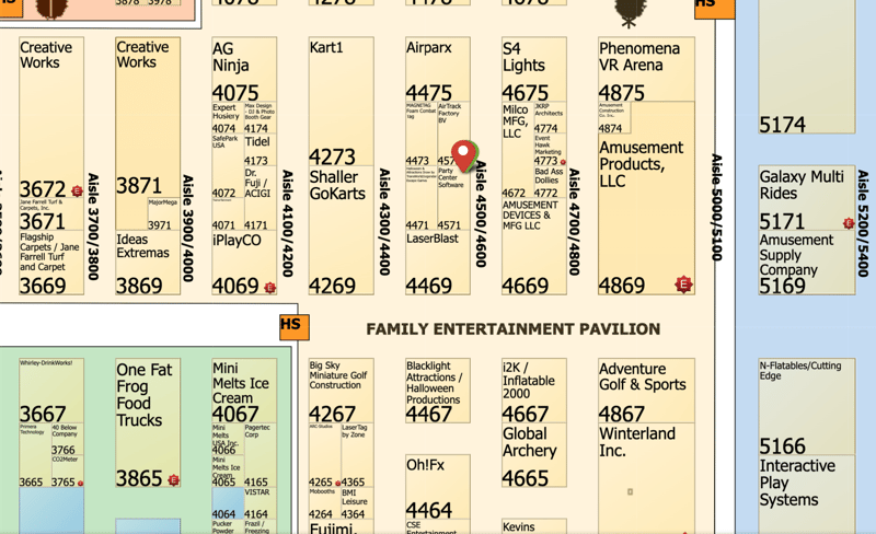 IAAPA 2021 Floor Map Close Up