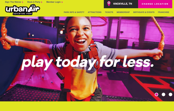 Urban Air Website