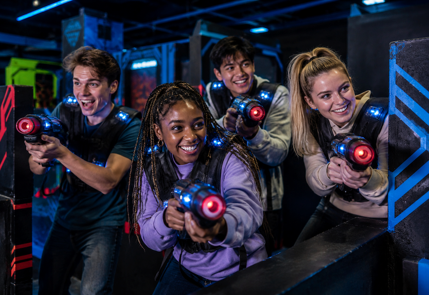 Laser Tag at a Family Entertainment Center Laser Tag at a Family Entertainment Center