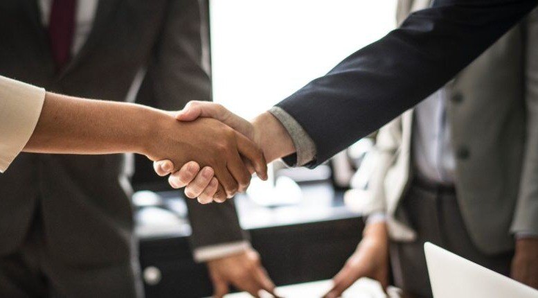Shaking hands