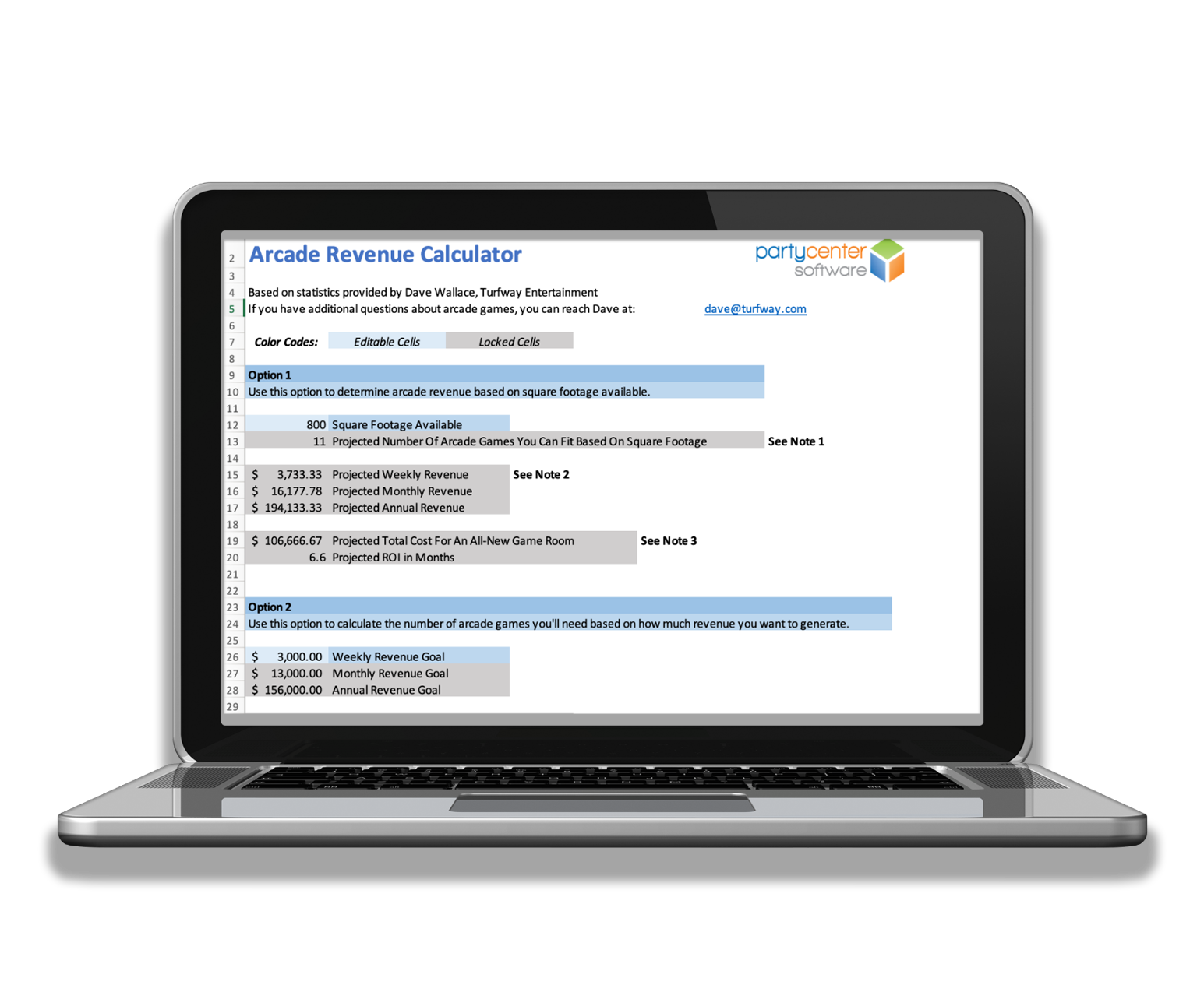 Arcade Revenue Calculator Arcade Revenue Calculator