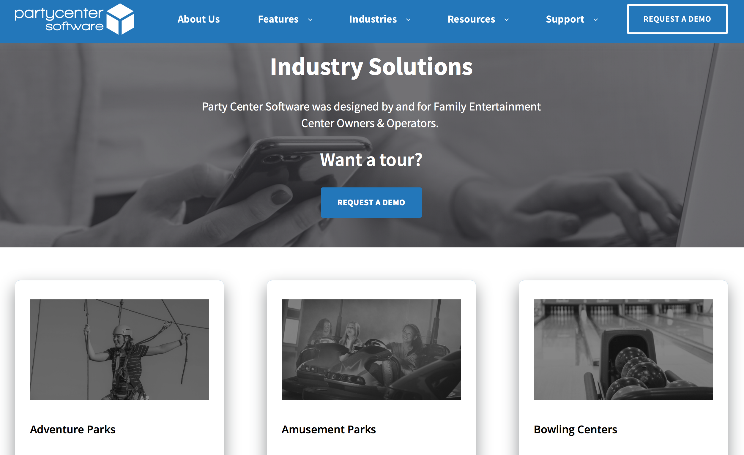 Industry Solutions Main Page