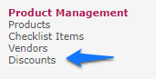 Discount Location in Product Management Section of PCS