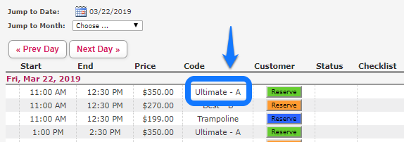 Screen Shot Showing where Product Code is in PCS