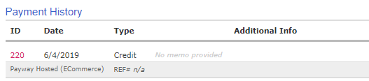 Payment History 2