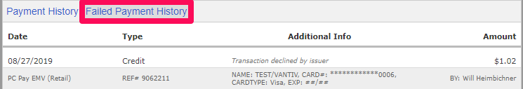 Payment History 4