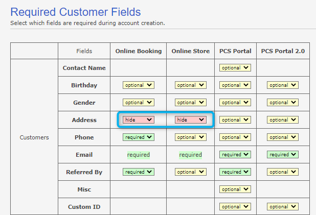 Customer Fields 1