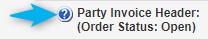 Party Invoice Header Text 2